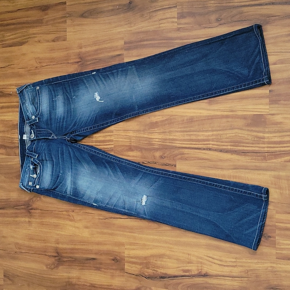 TRUE RELIGION Straight w/Flap Natural Rainbow